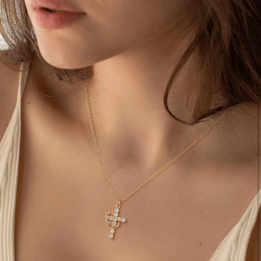 The Crown Cross Necklace